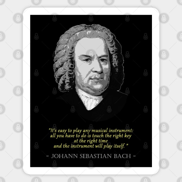 Johann Sebastian Bach Quote Magnet by Nerd_art
